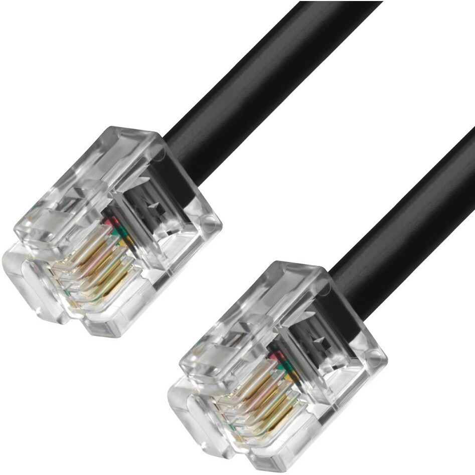 Telefona kabelis Greenconnect 6p4c, 1m GCR-TP6P4C2-1.0m - foto 2