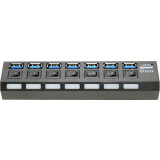 USB koncentrators 5bites HB37-303PBK Black