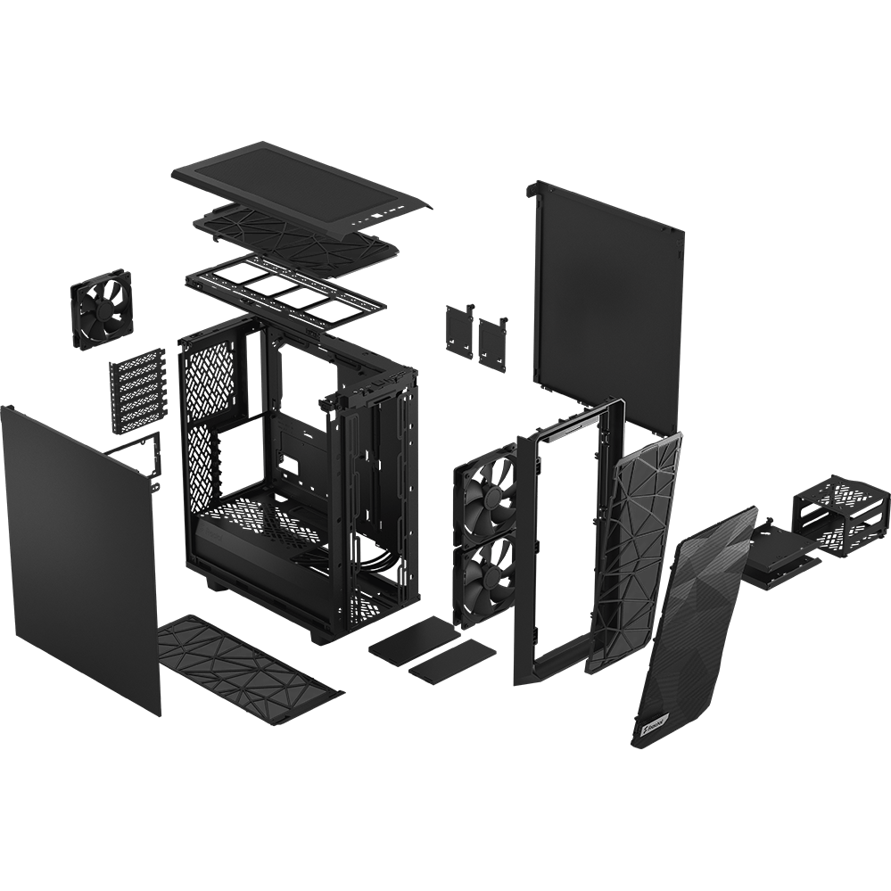 Datoru korpuss Fractal Design Meshify 2 Compact Solid Black - FD-C-MES2C-01 - foto 14