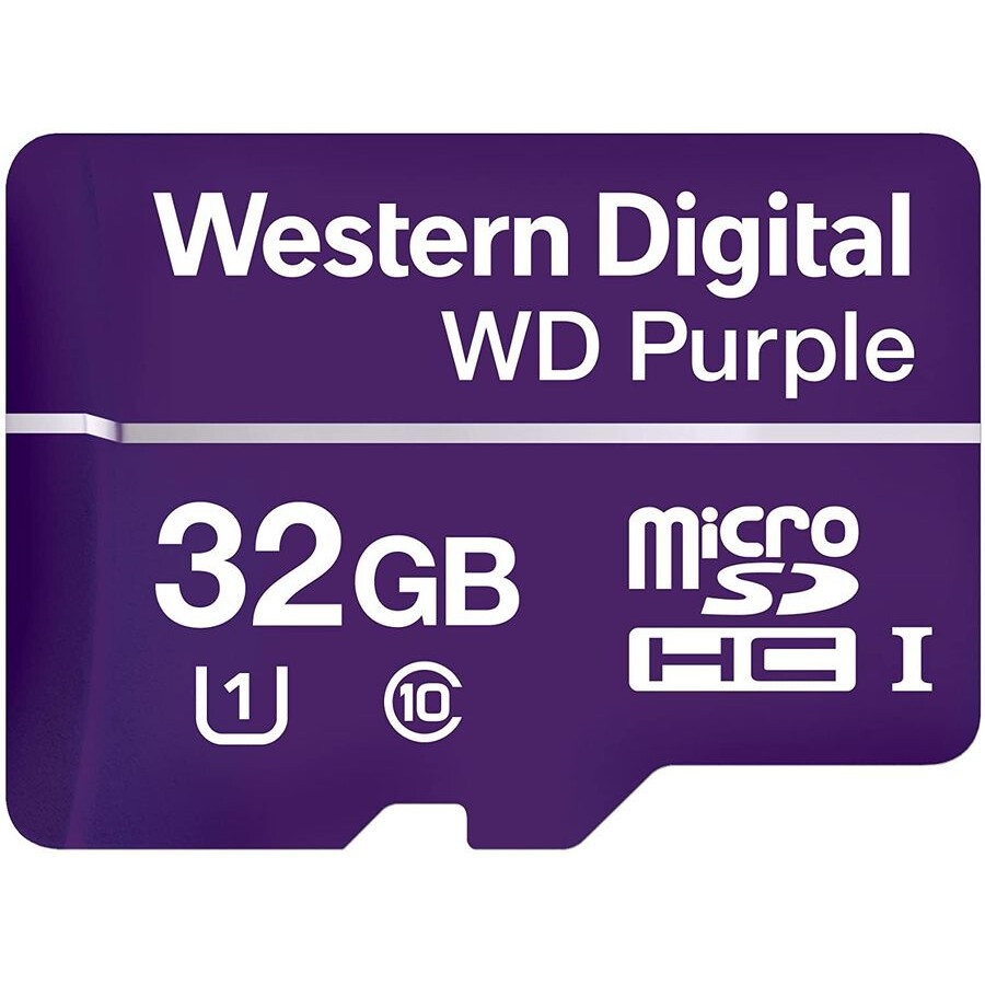 Atmiņas kartes 32Gb MicroSD WD Purple (WDD032G1P0C)
