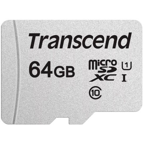 Carte mémoire 64GB MicroSD Transcend (TS64GUSD300S)