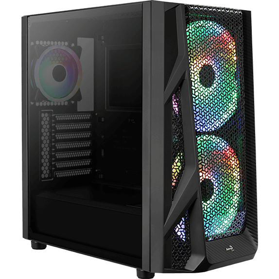 Datoru korpuss AeroCool AirHawk Duo Black - 4710562752434