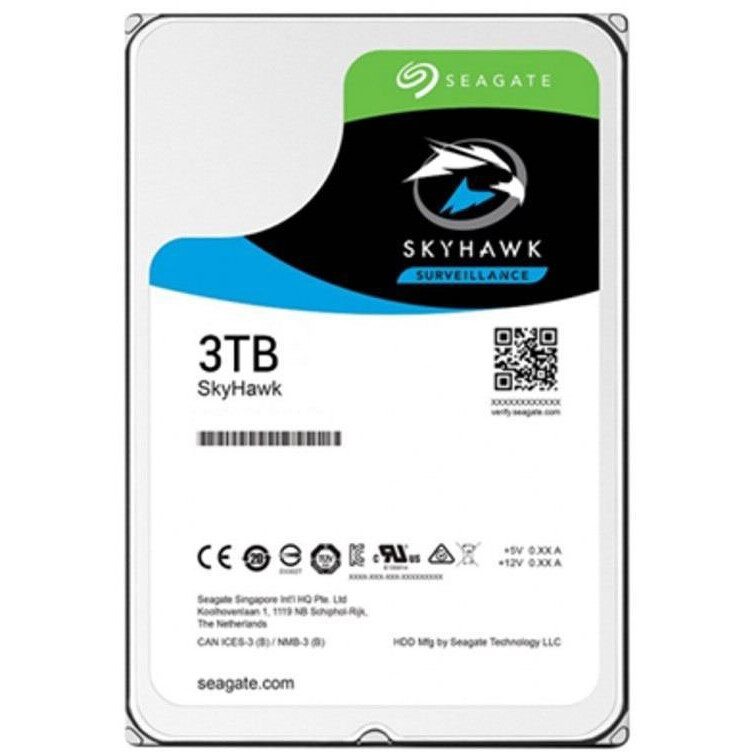 Cietais disks 3Tb SATA-III Seagate SkyHawk (ST3000VX009)