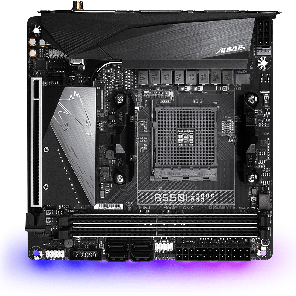Pamatplate Gigabyte B550I AORUS PRO AX