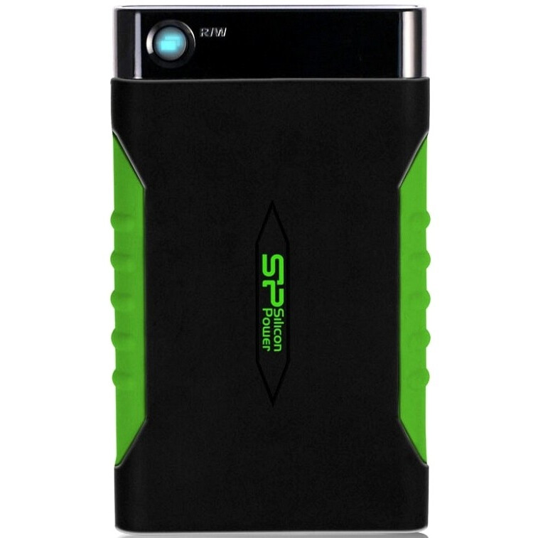 Ārējie cietie diski un SSD 1Tb Silicon Power Armor A15 Black/Green (SP010TBPHDA15S3K)