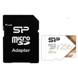 Atmiņas kartes 256Gb MicroSD Silicon Power Elite + SD adapter (SP256GBSTXBU1V21SP)