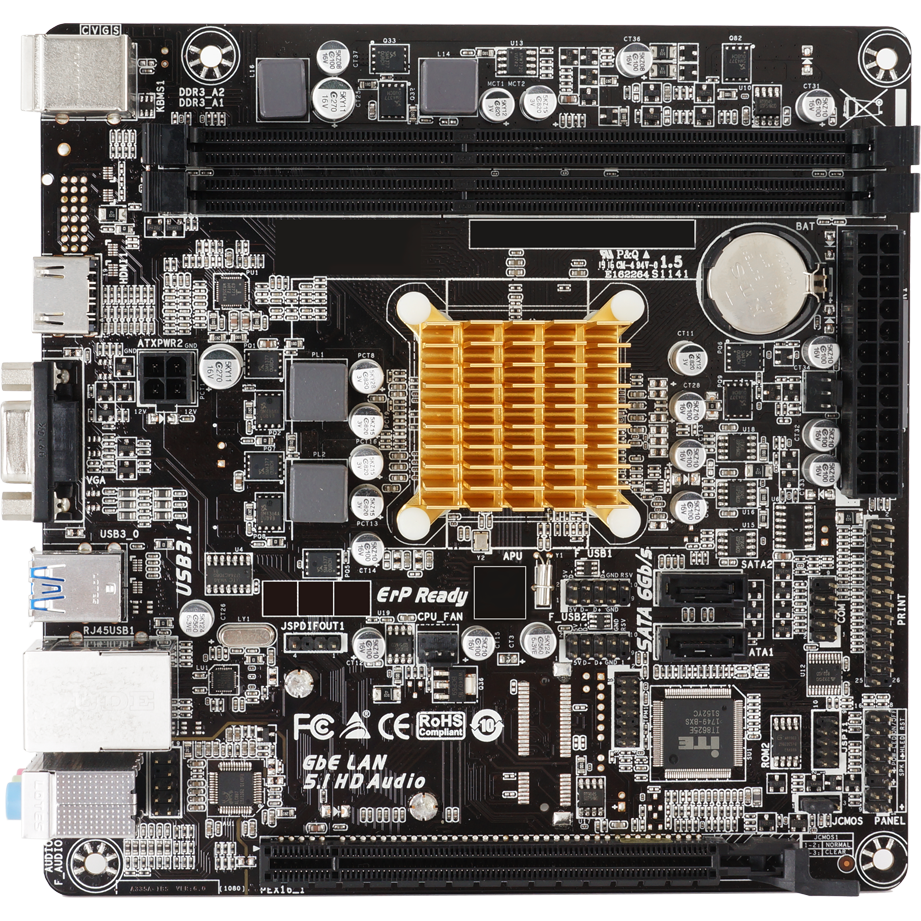 Motherboard Biostar A68N-2100K + AMD E1-6010 onboard