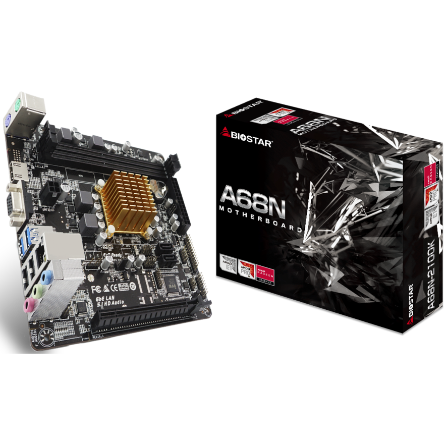 Motherboard Biostar A68N-2100K + AMD E1-6010 onboard - photo 4