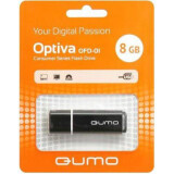 USB zibatmiņa 8Gb QUMO Optiva 01 Black (QM8GUD-OP1-black)