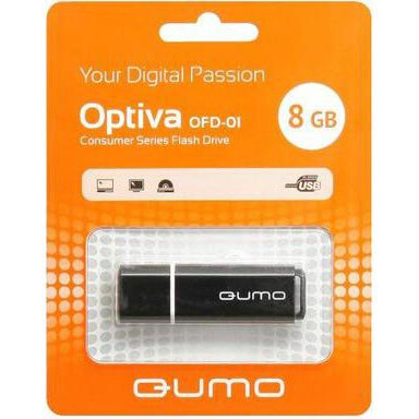 USB zibatmiņa 8Gb QUMO Optiva 01 Black - QM8GUD-OP1-black