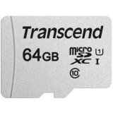 Atmiņas kartes 64Gb MicroSD Transcend (TS64GUSD300S)