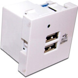 USB rozete Lanmaster LAN-EZ45X45-2U/R2-WH