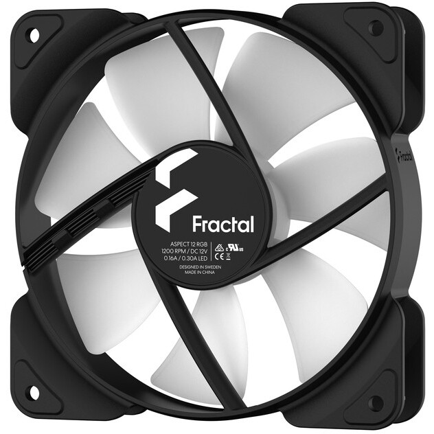 Korpusa dzesētājs Fractal Design Aspect 12 RGB PWM Black Frame (FD-F-AS1-1205) - foto 2