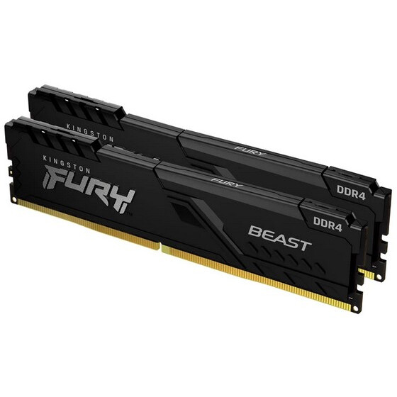 Operatīvā atmiņa Kingston Fury Beast Black 32Gb 3200MHz DDR4 CL16 Kit of 2x16GB (KF432C16BBK2/32)