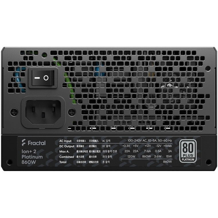 Bloc dalimentation 860W Fractal Design Ion+ 2 Platinum (FD-PIA2P860) - photo 6