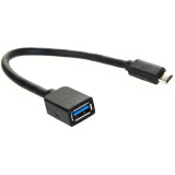 Connection en couple USB A (F) - USB Type-C, 0.2m, VCOM CU409