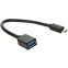 Pārejas savienojums USB A (F) - USB Type-C, 0.2m, VCOM CU409
