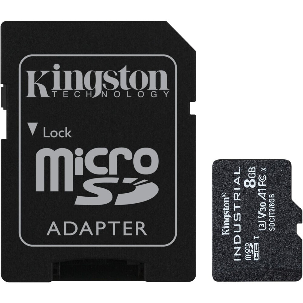 Atmiņas kartes 8Gb MicroSD Kingston + SD adapter (SDCIT2/8GB)