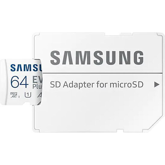 Atmiņas kartes 64Gb MicroSD Samsung EVO Plus + SD adapter (MB-MC64KA) - foto 3