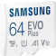 Atmiņas kartes 64Gb MicroSD Samsung EVO Plus + SD adapter (MB-MC64KA) - foto 6