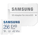 Atmiņas kartes 256Gb MicroSD Samsung EVO Plus + SD adapter (MB-MC256KA)