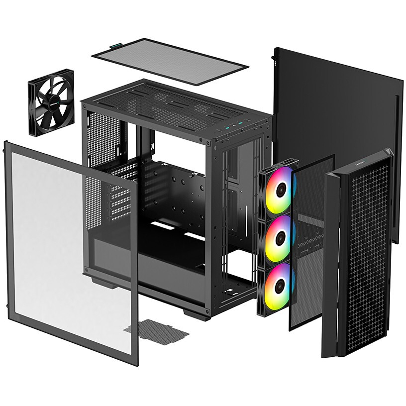 Datoru korpuss DeepCool CG540 Black - R-CG540-BKAGE4-G-1 - foto 12