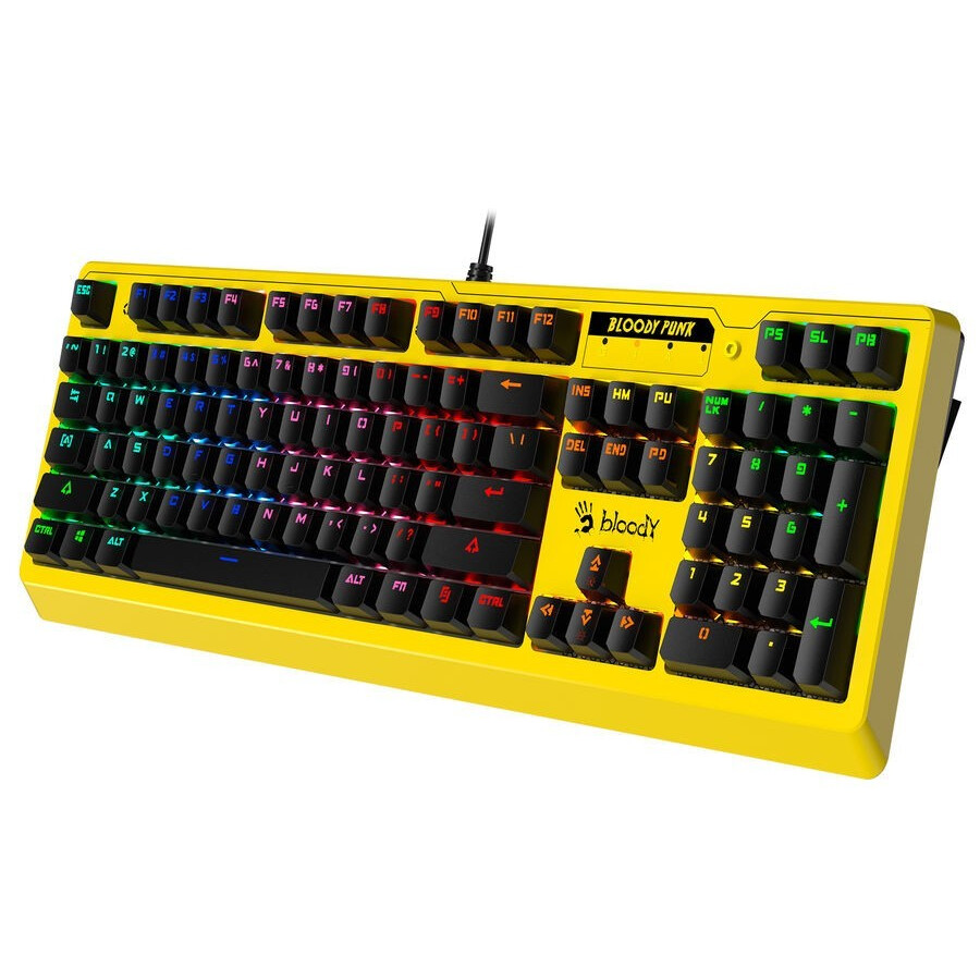 Tastatūra A4Tech Bloody B810RC Punk Yellow - foto 2