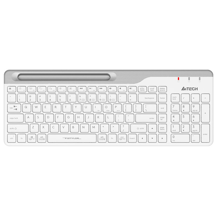 Tastatūra A4Tech Fstyler FBK25 White/Grey
