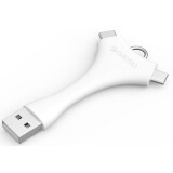 Pārejas savienojums Orico USB - Micro USB/Type C (C1-WH)