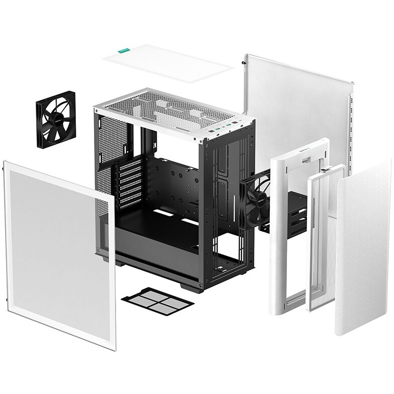Datoru korpuss DeepCool CK500 Midi-Tower White (R-CK500-WHNNE2-G-1) - foto 10
