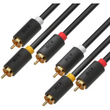 Kabelis 3xRCA (M) - 3xRCA (M), 3m, Greenconnect GCR-51821