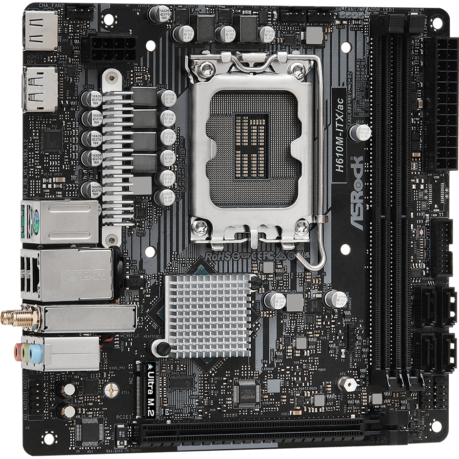 Pamatplate ASRock H610M-ITX/AC - foto 3