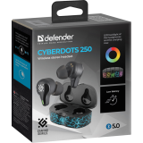 Garnitūra Defender CyberDots 250 Black (63250)