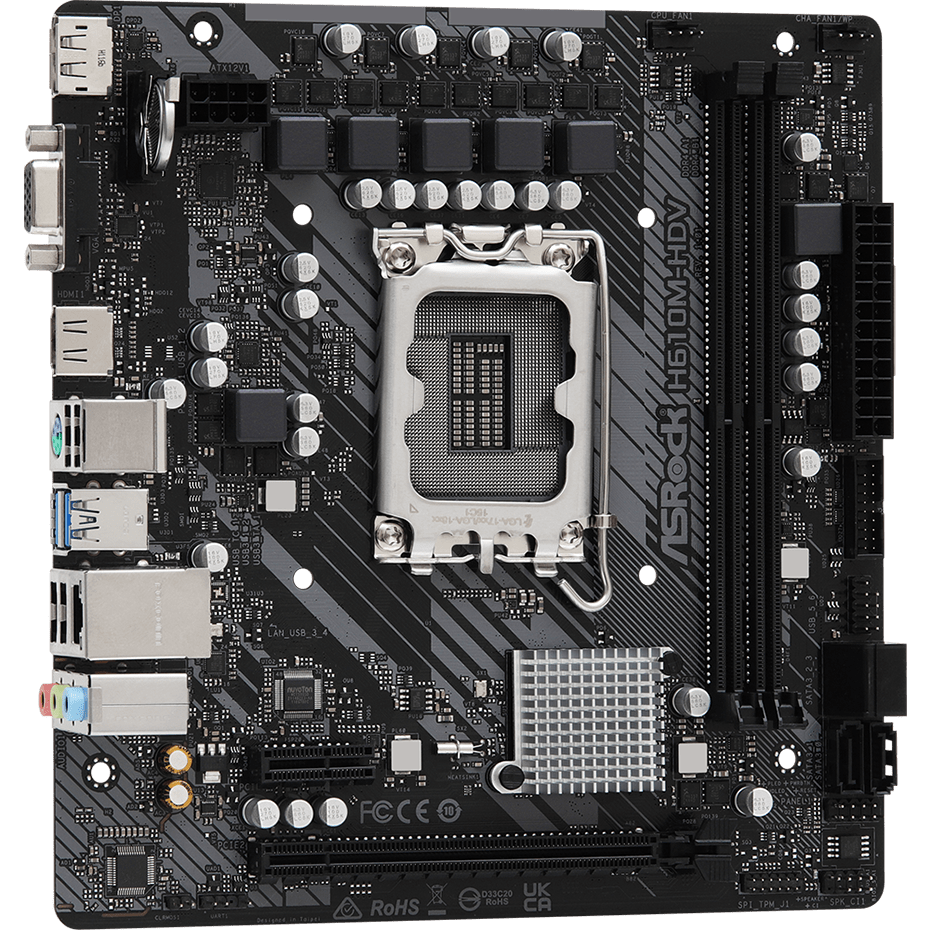 Pamatplate ASRock H610M-HDV - foto 3