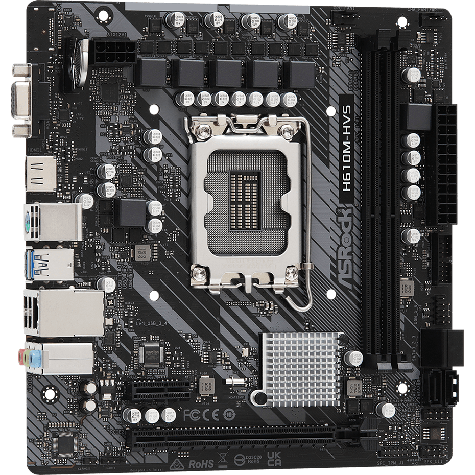 Pamatplate ASRock H610M-HVS - foto 3