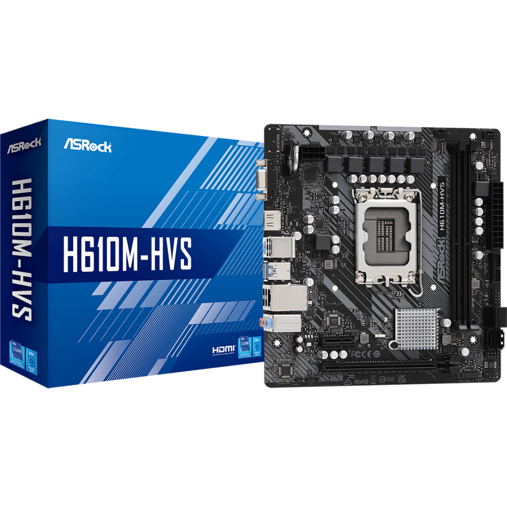 Pamatplate ASRock H610M-HVS - foto 5