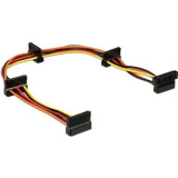 Kabelis SATA Power - 4x SATA Power, 0.4m, Gembird CC-SATAMF-03