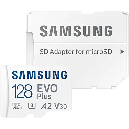 Atmiņas kartes 128Gb MicroSD Samsung EVO Plus + SD adapter (MB-MC128KA) - foto 2