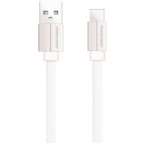 Kabelis USB - USB Type-C, 1m, More Choice K20a White (K20AW)