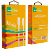 Kabelis USB - USB Type-C, 1m, More Choice K20a White (K20AW)