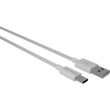 Kabelis USB - USB Type-C, 1m, More Choice K24a White (K24AW)