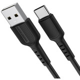 Kabelis USB - USB Type-C, 1m, More Choice K26a Black (K26AB)