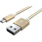 Kabelis USB - USB Type-C, 1m, More Choice K31a Gold (K31AG)