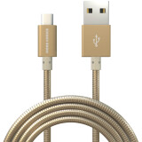 Kabelis USB - USB Type-C, 1m, More Choice K31a Gold (K31AG)