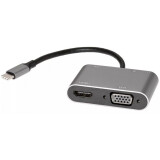 Pārejas savienojums USB Type-C - HDMI + VGA, 0.15m, Aopen ACU4511