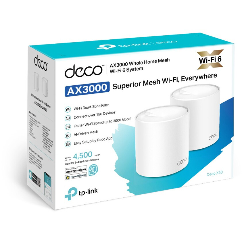 Režģtīkla sistēma TP-Link Deco X50 (2 pcs.) - Deco X50(2-pack) - foto 3