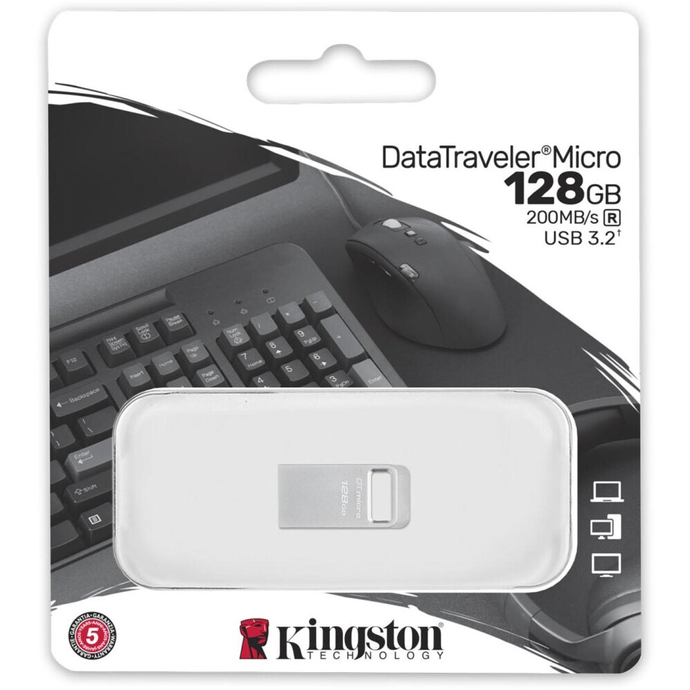 USB zibatmiņa 128Gb Kingston DataTraveler Micro G2 (DTMC3G2/128GB) - foto 3