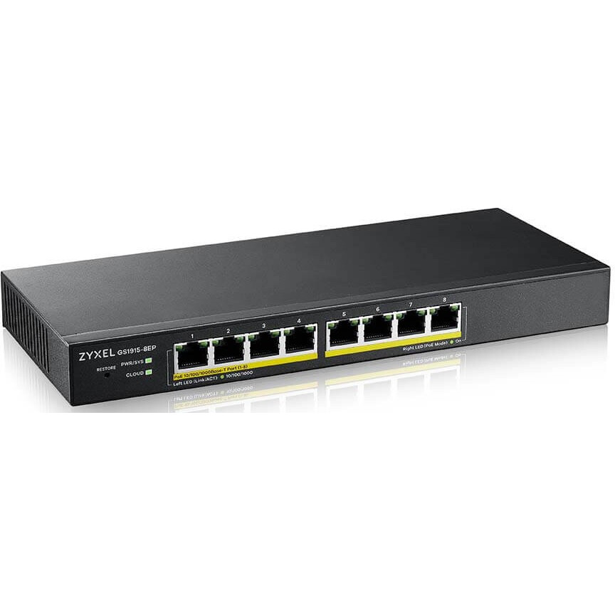 Slēdzis (komutators) Zyxel GS1915-8EP - GS1915-8EP-EU0101F