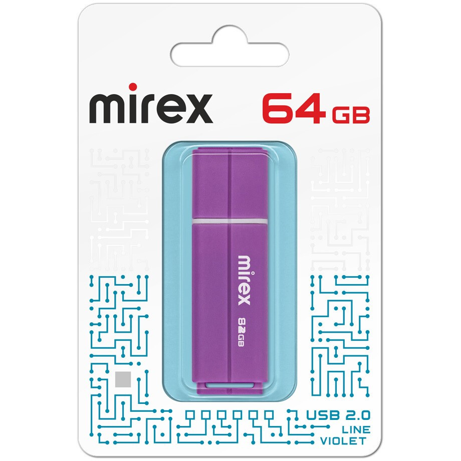 USB zibatmiņa 64Gb Mirex Line Violet - 13600-FMULVT64 - foto 5