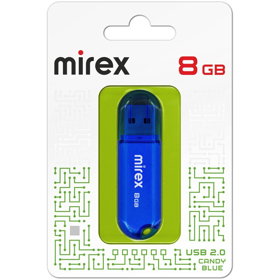 USB zibatmiņa 8Gb Mirex Candy Blue - 13600-FMUCBU08 - foto 5